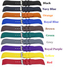 GOOD QUALITY CURVED END POLYURETHANE RUBBER DIVE WATCH STRAP 20mm 22mm 10 colors