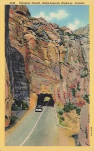 Postcard Claypool Tunnel Globe Superior Highway Arizona AZ - Picture 1 of 2
