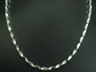 925 Argento Sterling Collier / Vero Argento/16,1g/46,5cm - Immagine 1 di 3