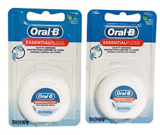 Oral-B Essential Floss Waxed Mint Pack of 2 NEW SEALED 54 Yards FAST SHIP Free