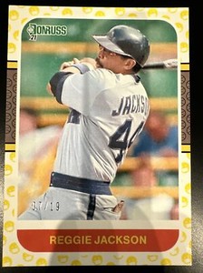 Reggie Jackson 2021 Panini Donruss Mask Emoji Parallel #233 07/19 DB
