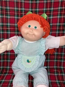 Toppa cavolo vintage bambini barboncino rosso singolo pony, occhi verdi, HM 15 - Foto 1 di 10