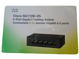 Cisco Small Business 5-Port GigaBit Desktop Switch SG100D-05 Open Box - Picture 1 of 2