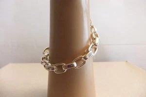 Pulsera de eslabones vintage de plata de ley en perfecto estado - Imagen 1 de 1