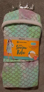 Member's Mark Kids Swim / Bath Robe, Hooded Towel w/ Belt Mermaid XXS 2/3 NWT - Picture 1 of 4
