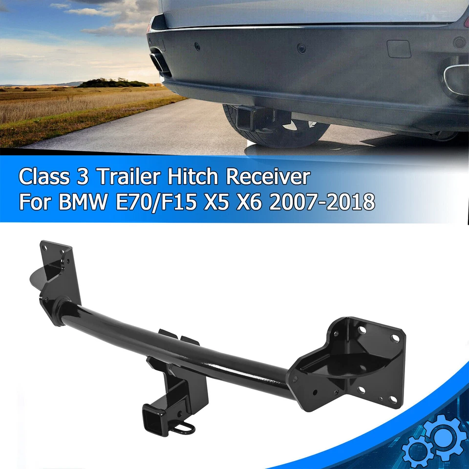 Class 3 Rear Bumper Trailer Tow Hitch 2" Receiver For BMW X5 2007-18 X6 2014-19 Foto 1 de 4