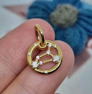 NOVO Berloque Pendurado Pandora Genuíno Banhado a Ouro 14k Leão ♌️ Zodíaco 💕 ALE MET  - Imagem 1 de 4