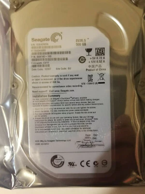 Seagate ST3500410SV PN: 9SK142-180 FW CV11 SU SATA 3.5" 500GB HD DC 12337 - Image 1 of 2