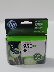 HP Officejet 950 XL Black Ink Cartridge New, Sealed Exp 2017 Genuine OEM - Picture 1 of 6