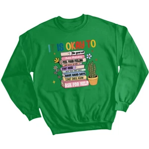 Mujeres Libros Apilados Concienciación Salud Mental Sudadera Jersey Ansiedad Regalo #MHA - Imagen 1 de 34
