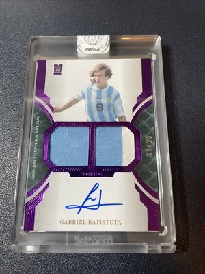 2022 Fansmall Аргентина национальный Габриэль Батистута реликвия Джерси /36 на карте авто - Изображение 1 из 2