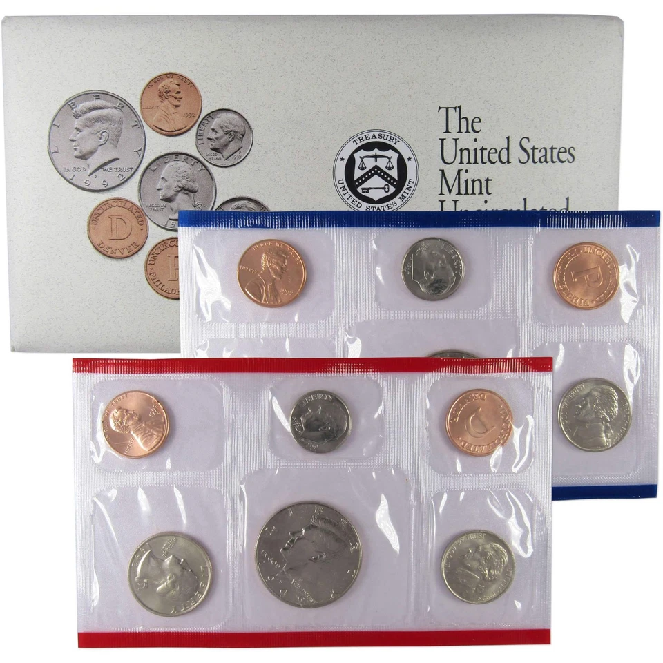 1992 Uncirculated Coin Set U.S Mint Original Government Packaging OGP - Image 1 of 4