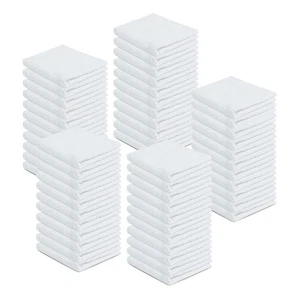 Toallas de rizo 100 % algodón paños de limpieza, paquete de 50 (12" x 12") multiusos... - Imagen 1 de 9