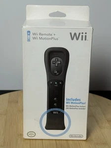 Wii Remote With Wii Motion Plus Nintendo OEM, Sealed New In Box Black - Picture 1 of 5