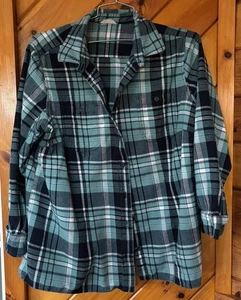 CAMICIA DONNA DULUTH FLANELLA COLORE VERDE,MARINA E BIANCA USATA - Foto 1 di 3