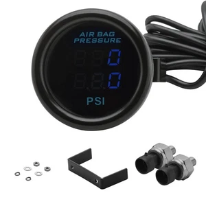 Dual Display Luftfederungsanzeige Air Ride Luftdruckanzeige 2 Zoll 0-220 PSI... - Bild 1 von 6