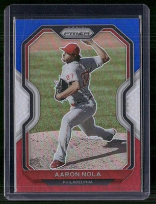 2021 Panini Prizm #147 Aaron Nola Red/White/Blue Prizm - Image 1 of 2