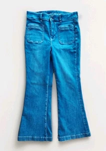 American Eagle Jeans Denim Next Level Stretch High Flared Bell Bottom Size 14 - Picture 1 of 11