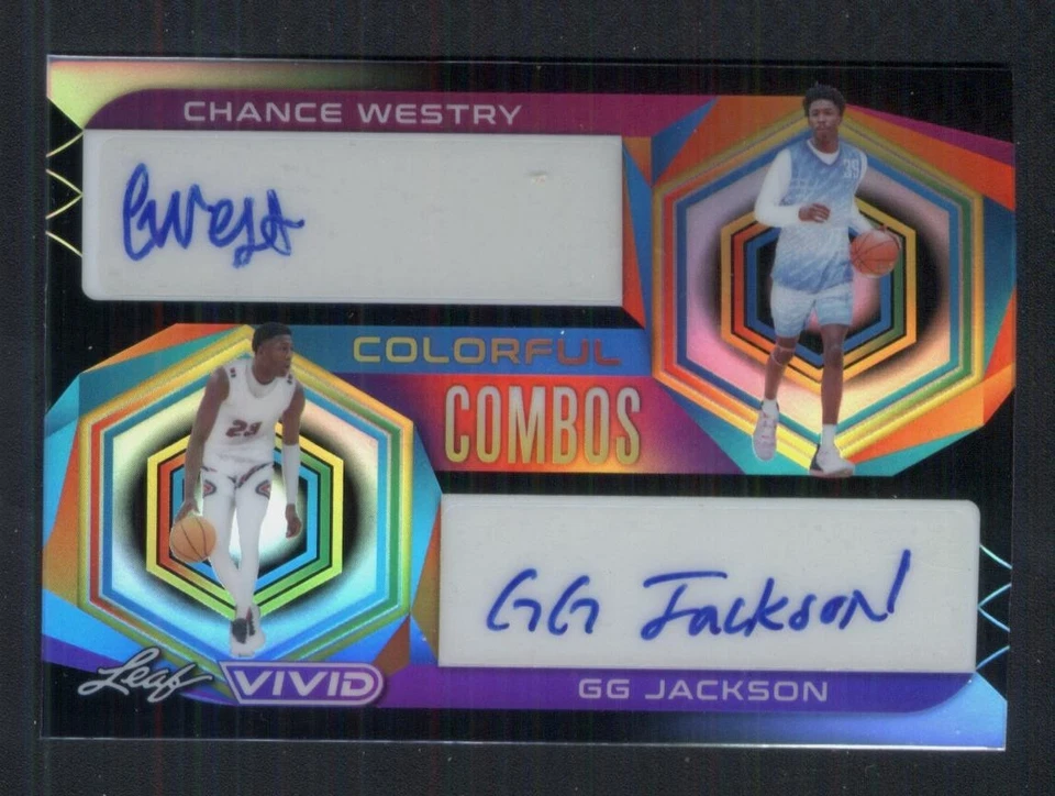 2022-23 Leaf Vivid G.G. Jackson Chance Westry Colorful Combos auto Black #d/20 - Image 1 of 2