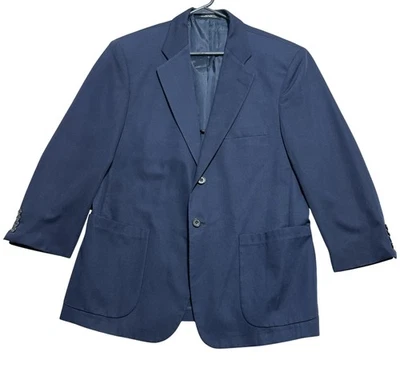J. Ferrar Blazer Mens 40S Navy Two Button Sport Coat Patch Pockets Notch Lapel - Image 1 of 4