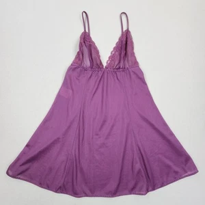 Vtg 60s 70s Pandora by CHIC California Babydoll Lingerie Lace Slip Nightgown S - Picture 1 of 11