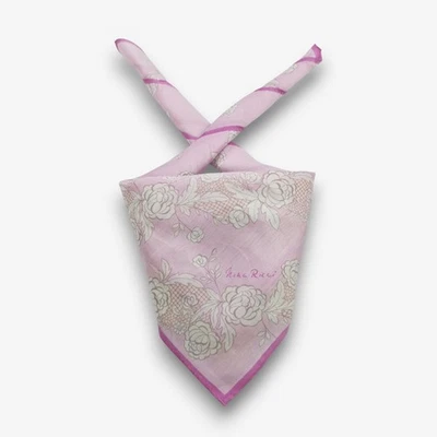 Vintage 90s Nina Ricci Handkerchief Floral Neckerchief Square Bandana Scarf - Image 1 of 4