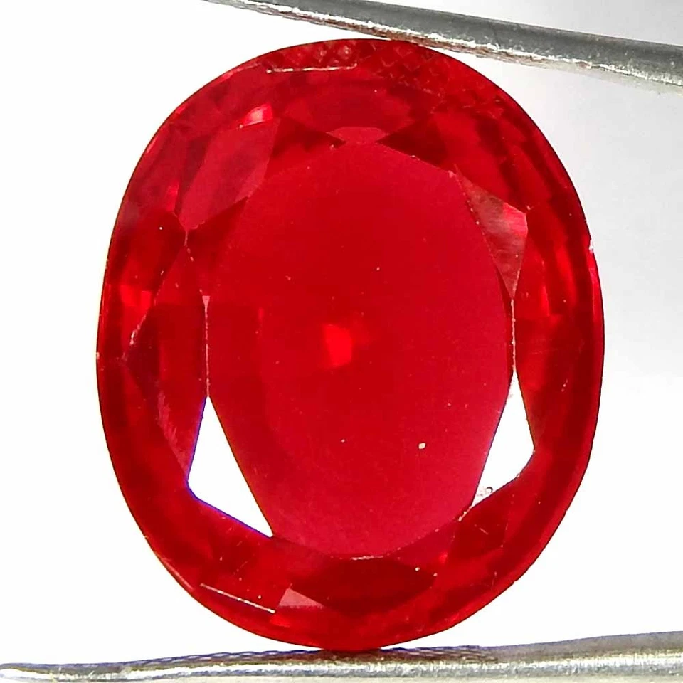 32.75CtsNatural 20x16x9 Imitation Ruby Oval Cut Cabochon Loose Gemstones - Image 1 of 3