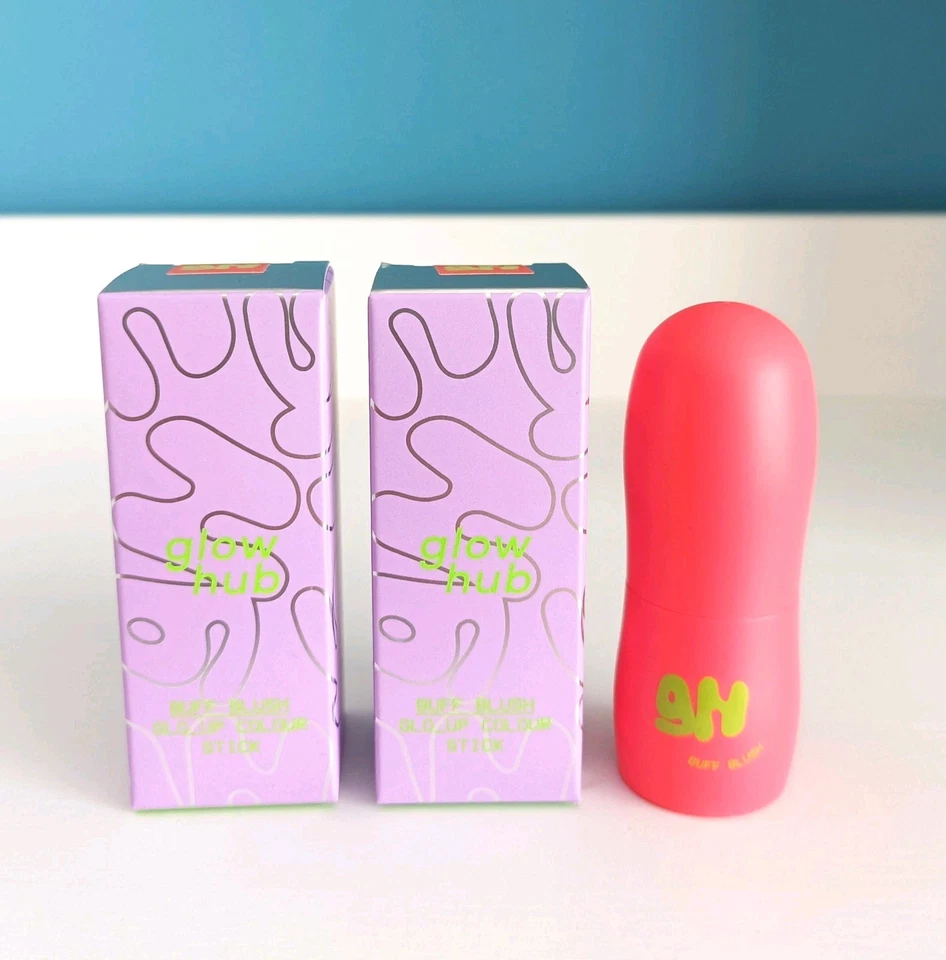 Glow Hub Buff Blush Glo_Up Colour Stick Poppin Rouge Set 2x 5g Neu - Bild 1 von 1