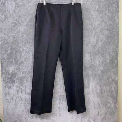 Bentley A Pantalones Mujer Talla 14 Negro Cremallera Lateral Carrera De Colección. USA Holiday Foto 1 de 4