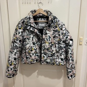 Superdry Women's Jacquard Snow Camo Puffer Jacket - Size Medium - Picture 1 of 6
