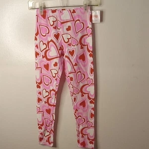 NWT Fabkids Girl's Size Large Pink Heart Leggings. Athleisure, Comfy - Picture 1 of 9
