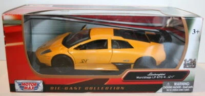 MotorMax 1/24 Scale Metal Model 73350 - Lamborghini Murcielago LP670-4 SV Yellow - Image 1 of 4