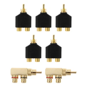 7pcs Av Audio Splitter Kupfer Audio Headset Splitter Adapter - Bild 1 von 12