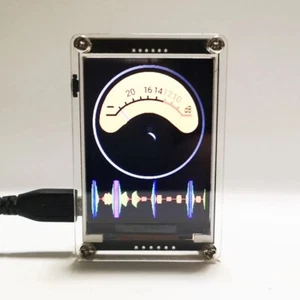 2.4 Inch Glow Clock Voice Control Music Spectrum Amplifier Audio VU METER - Picture 1 of 5