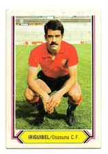 IRIGUIBEL - OSASUNA C. F. 1980-81 CHROME ESTE PANINI LEAGUE 80/81