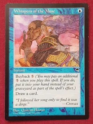 Magic The Gathering TEMPEST WHISPERS OF THE MUSE blue card MTG - Image 1 of 2
