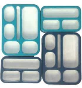 Bento Lunch Box and Snack Container Value Set Meal Planning Portion Containers - Picture 1 of 8