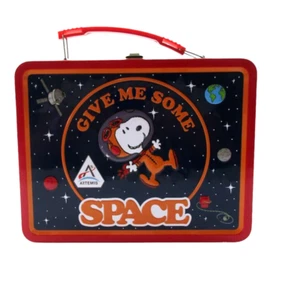 Peanuts Artemis Snoopy Give Me Some Space Fun Box Tin Tote - Picture 1 of 2