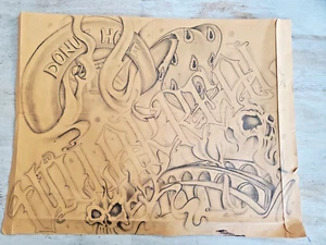 SURNAME VILLARREAL LA PUENTE CA. CHOLO GANG PRISON ART DRAWING MANILA ENVELOPE - Picture 1 of 5