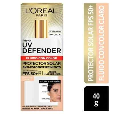 Portector solar L'Oréal UV Defender antifotoenvejecimiento con color claro FPS 5 - Image 1 of 4