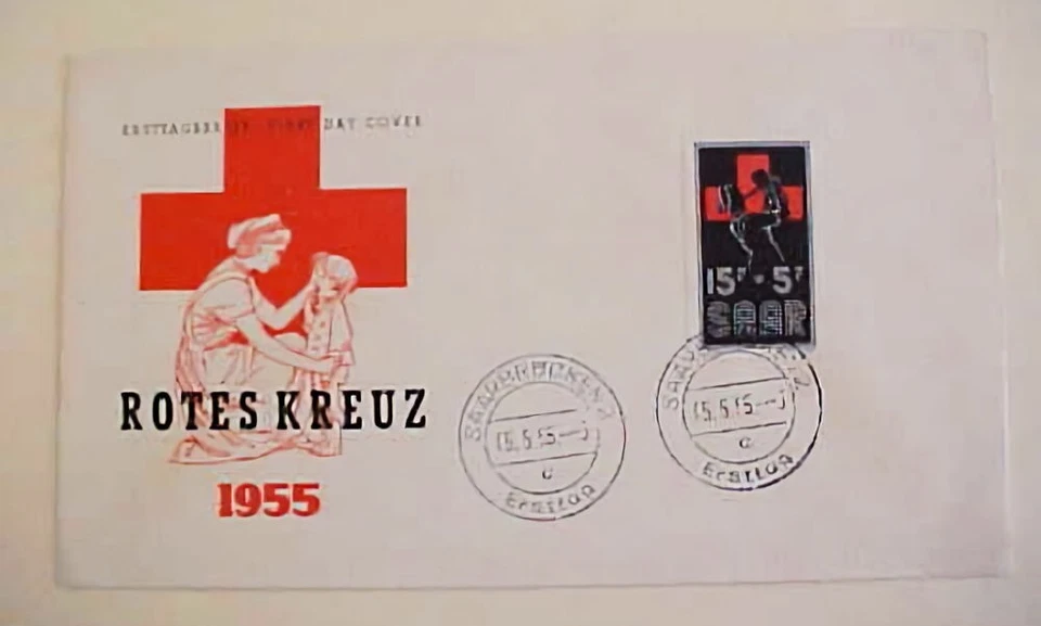 SAAR ENFERMERA CRUZ ROJA 1955 CACHÉ SIN DIRECCIÓN Foto 1 de 1