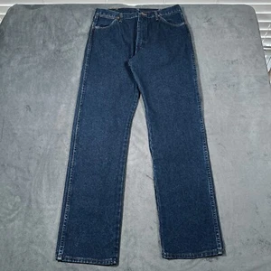 Vintage Wrangler Jeans Mens 31x32 Cowboy Cut 13MWZDD Dark Wash Denim Made In USA - Picture 1 of 14
