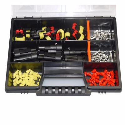 TE, TYCO, TYCO ELECTRONICS, AMP AMP Superseal Stecker 2-polig Set 0,75²-1,50² Steckverbinder Sortiment KFZ LKW