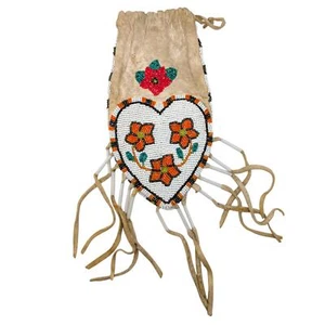 Vintage Nez Perce / Yakama Buckskin Drawstring Bag - Picture 1 of 8