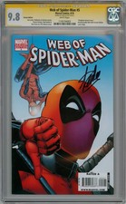 WEB OF SPIDER-MAN #5 DEADPOOL VARIANT CGC 9.8 SIGNATURE SERIES STAN LEE MARVEL