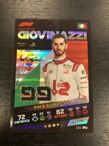 F1 TURBO ATTAX TRADING CARD GAME 2021 RACE SUPERSTAR GIOVINAZZI n 220 NEW - Picture 1 of 2