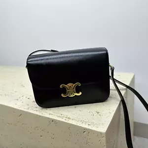 Celine Triomphe Medium Hand-Rubbed Calfskin Shoulder Bag - Picture 1 of 9
