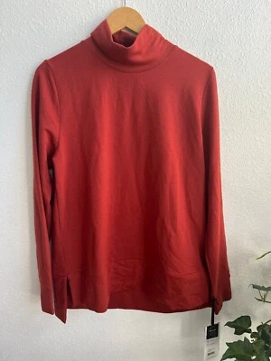 NWT MPG dark red mock-neck casual comfy   sweatshirt stretchy oversized SMALL - Image 1 of 4