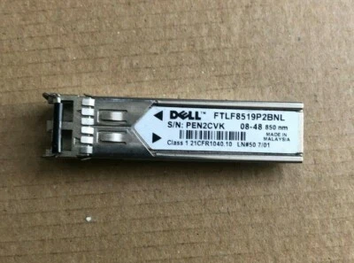 Dell FTLF8519P2BNL Dell 0GF76J 1000BASE-SX SFP mini-GBIC Module Dell DP/N: GF76J - Image 1 of 4
