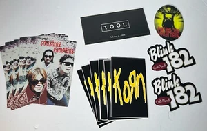oliver books sticker lot vintage 1990s Smashing Pumpkins Tool Blink 182 Korn - Picture 1 of 5